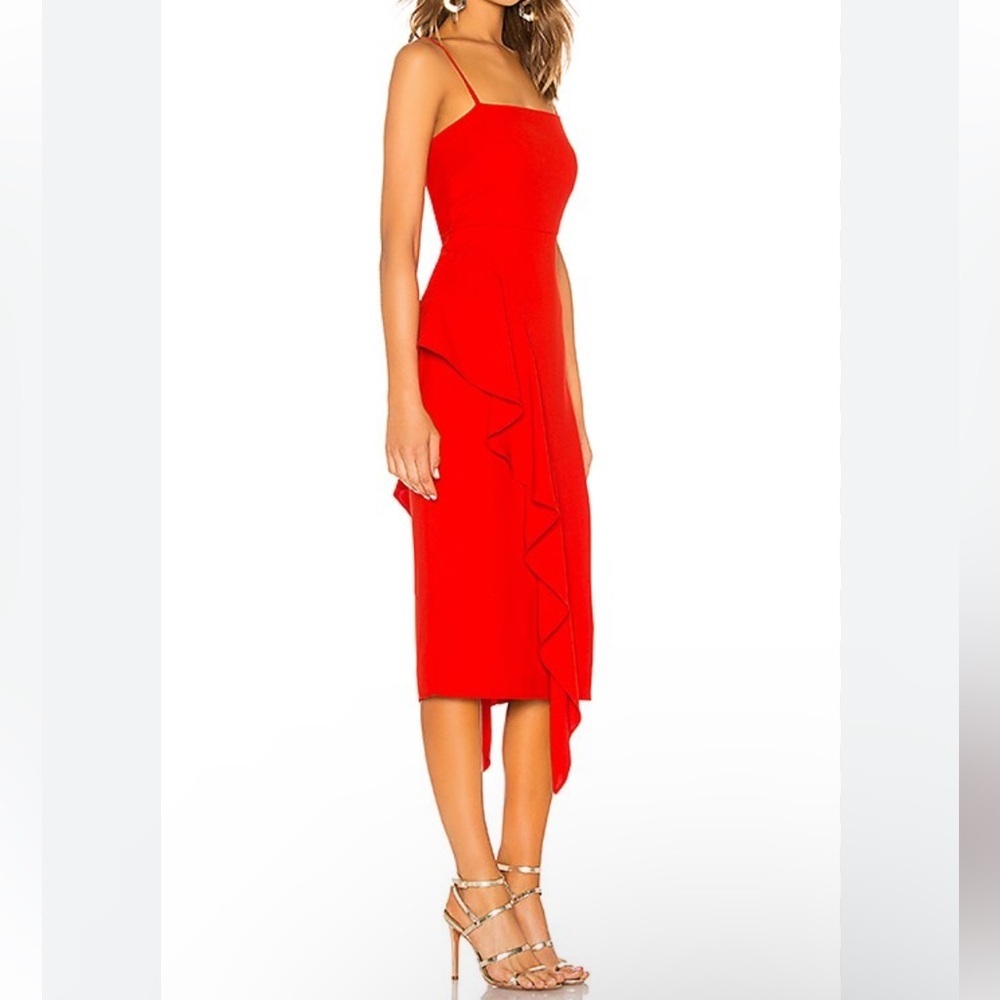 Lovers & Friends Red Cleo Midi Dress Size XS